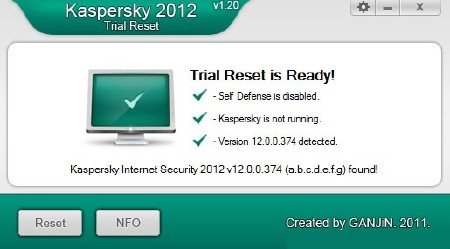 Kaspersky 2012 Trial Reset v.1.2 (2011) | ENG